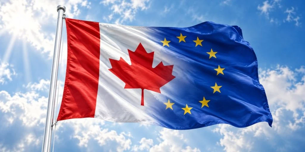 Canada EU flag combination