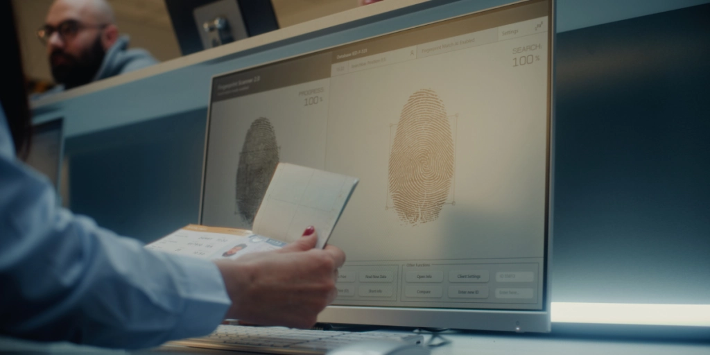 Passport Control, fingerprint