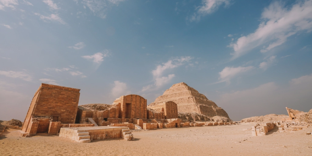 Saqqara Pyramid Complex In Egypt