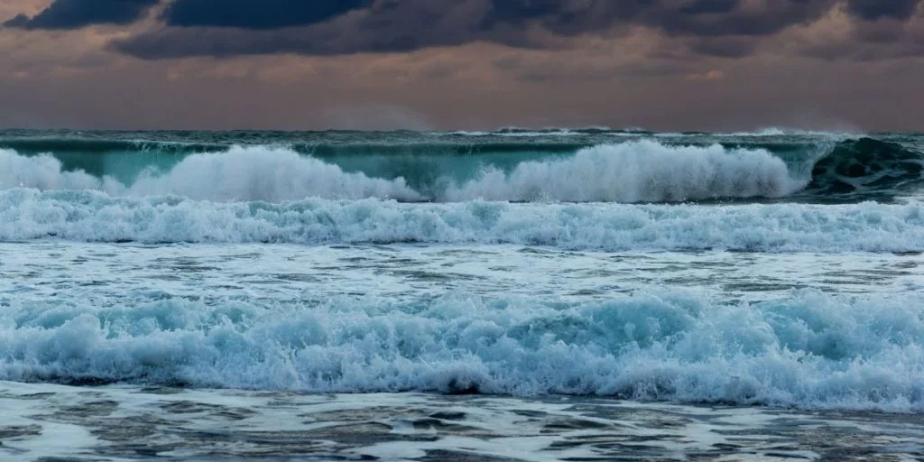 Mediterranean storm waves ocean