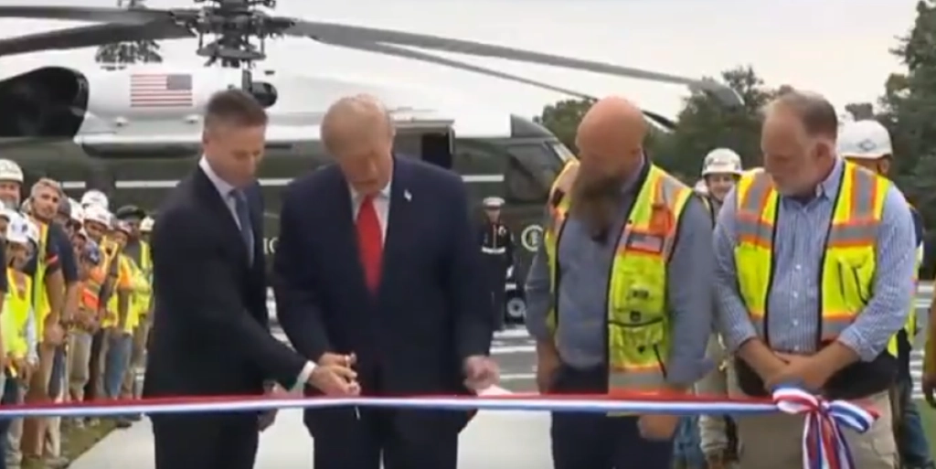 Donald Trump Helipad Ribbon