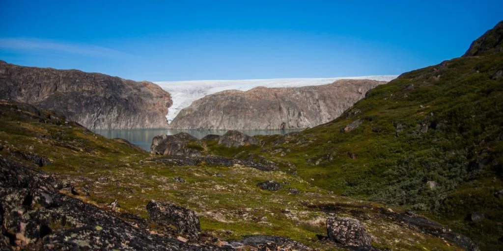 Summer landscape in the fiords of Narsaq, South West Greenland