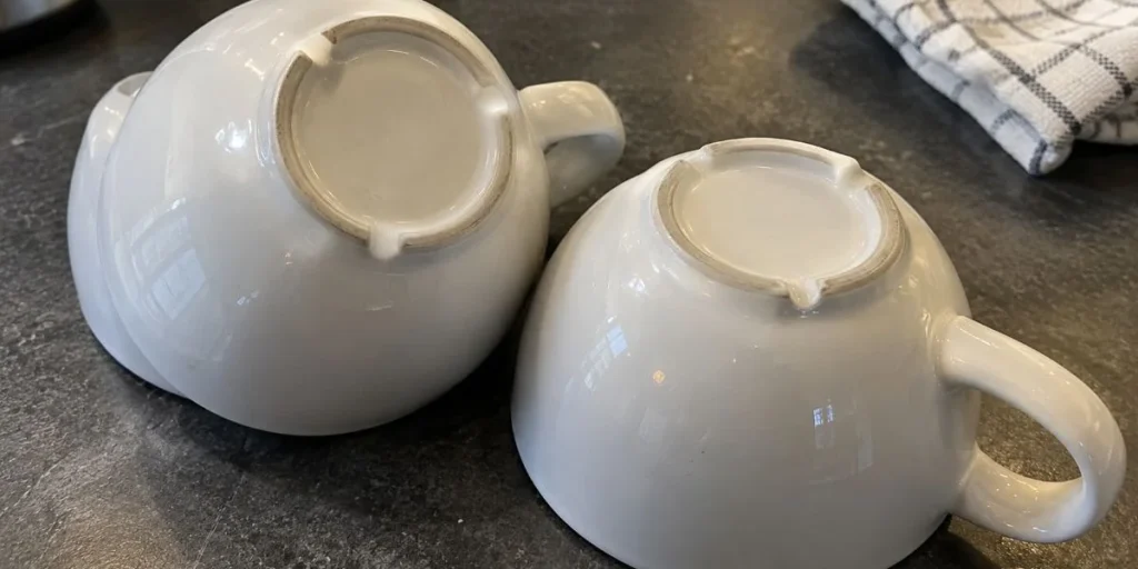 coffee cups, holes