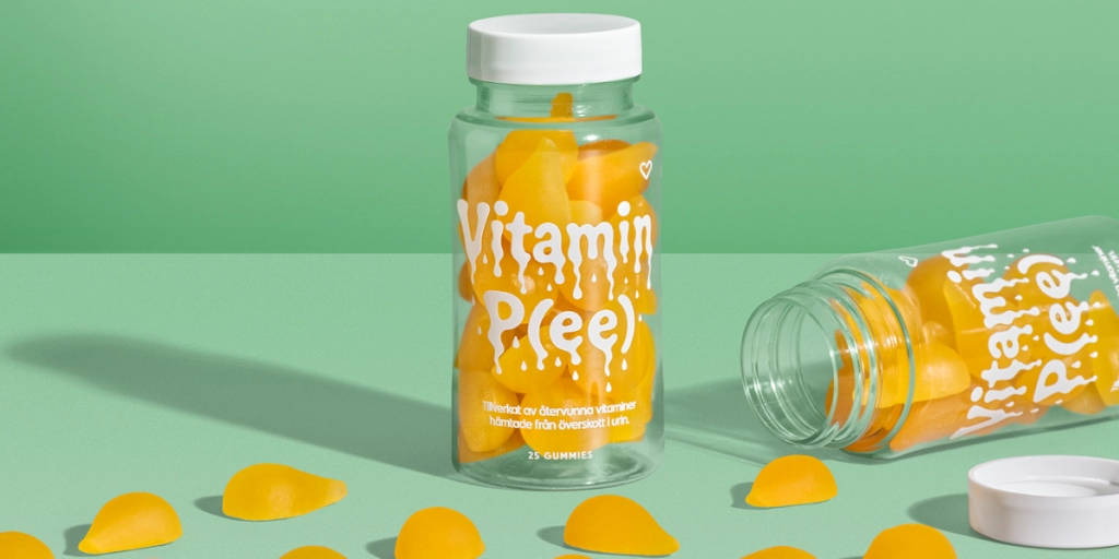 Låter som ett aprilskämt: Här är nya Vitamin P(ee) gjorda av kiss