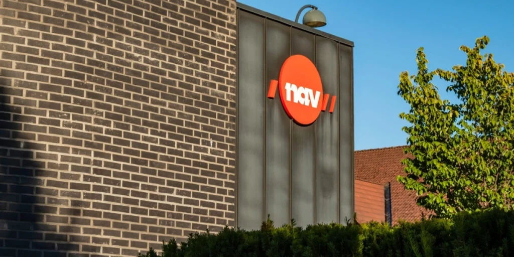 NAV Norge, NAV Norway, sign on building