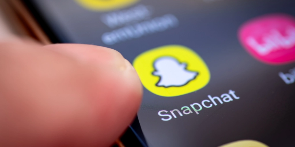 Snapchat app på mobilen
