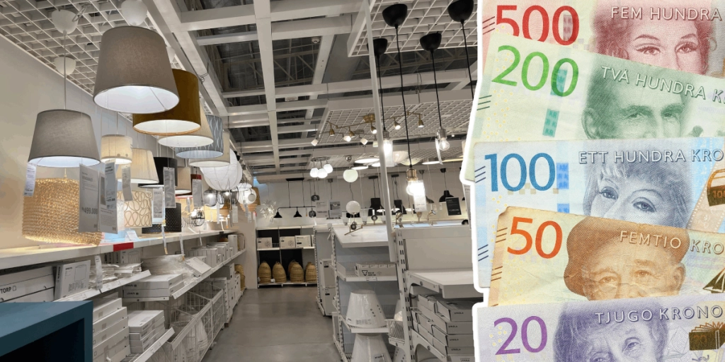 Lampor, Ikea, Svenska pengar