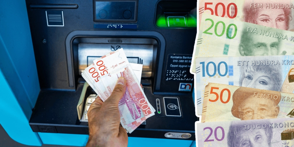 Bankomat, Svenska pengar