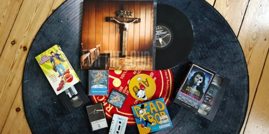Cassette tape CD minidisc record vinyl LP VHS tape
