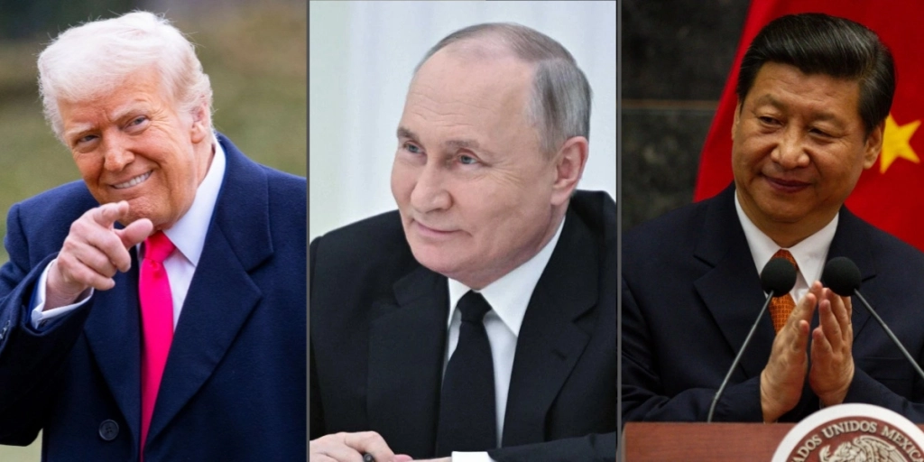Donald Trump, Vladimir Putin, Xi Jinping