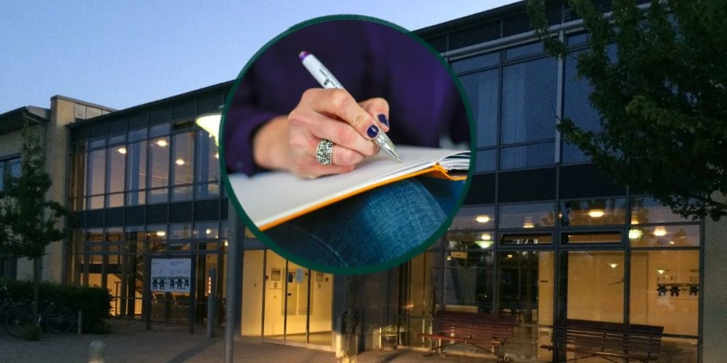Amager Psychiatric Hospital Denmark woman writing in notebook