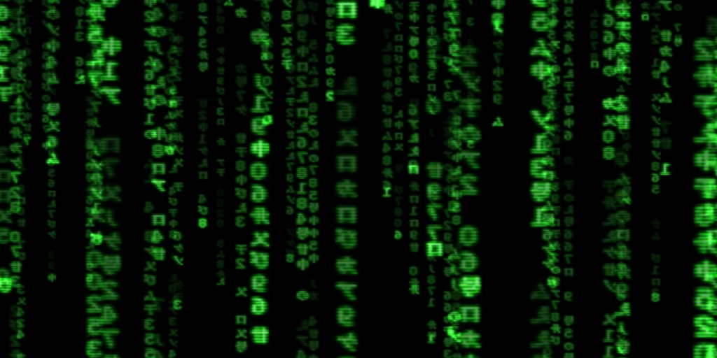 Der gemmer sig en så-dum-den-er-sjov-joke, hvis man læser den grønne kode i ‘The Matrix’