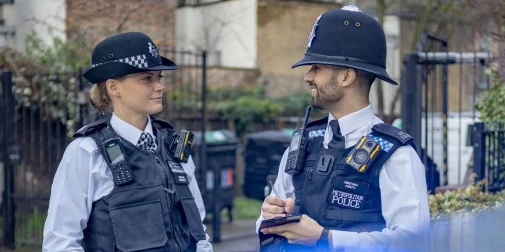 Police officers white and black
