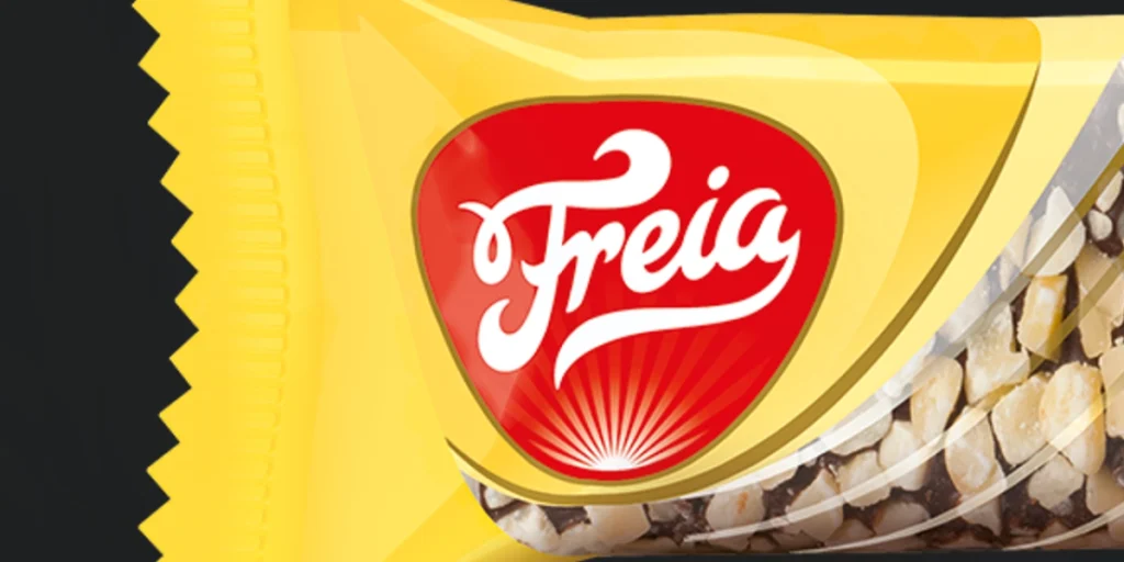 Freia Sjokolade, Mandelstang, logo