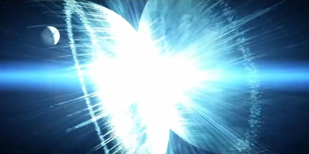 Space asteroid explosion Armageddon