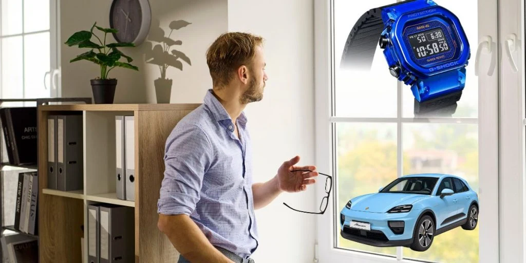Thoughtful man Casio Porsche