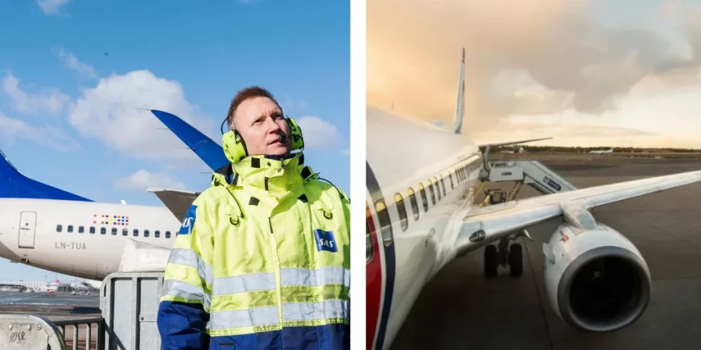 Fly, airplane, SAS, Norwegian, ground control