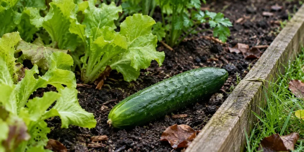cucumber in garden