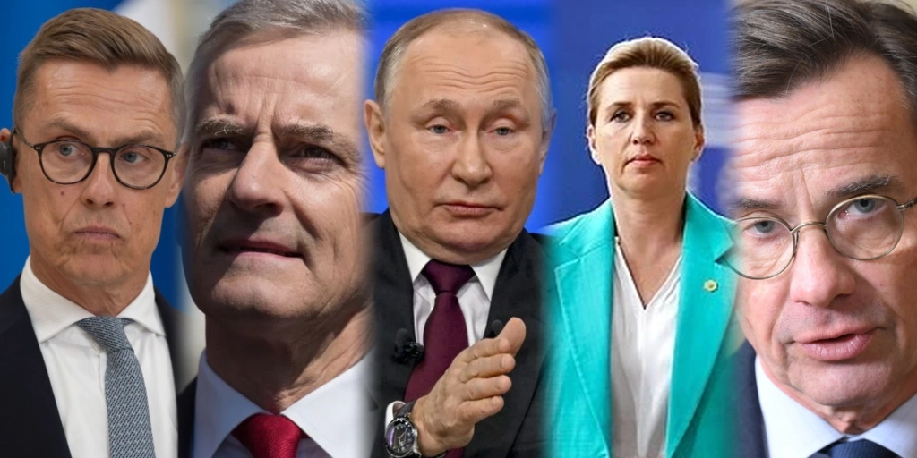 Alexander Stubb Jonas Gahr Støre Vladimir Putin Mette Frederiksen Ulf Kristersson
