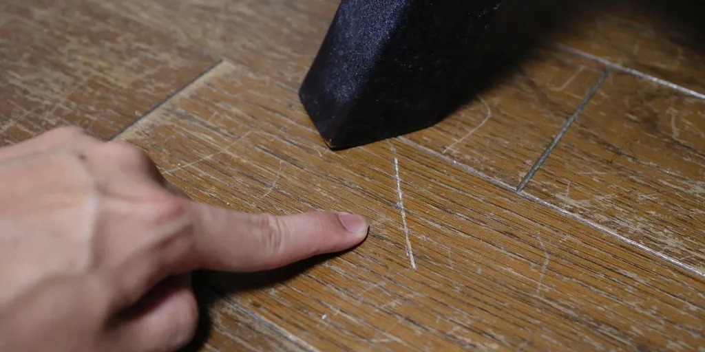 scratches on floor, wood floor