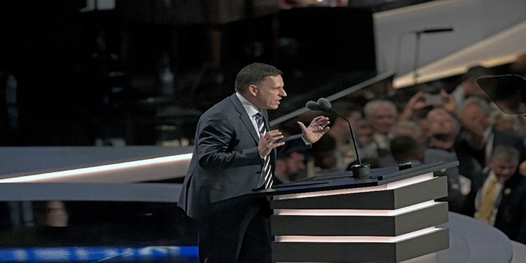 Peter Thiel, Speaking, Podium, Audience