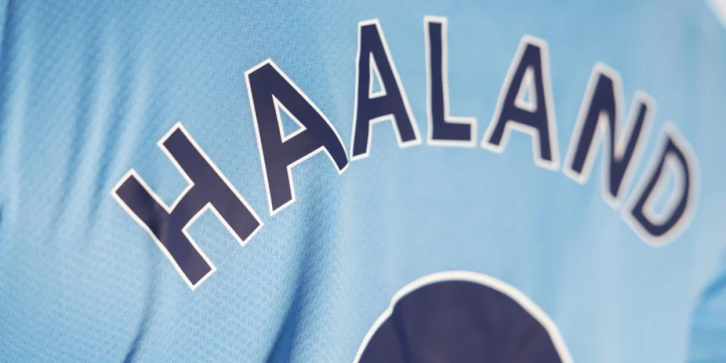 Erling,Braut,Haaland,Manchester,City,Football, fotball, fodbold, drakt, dragt