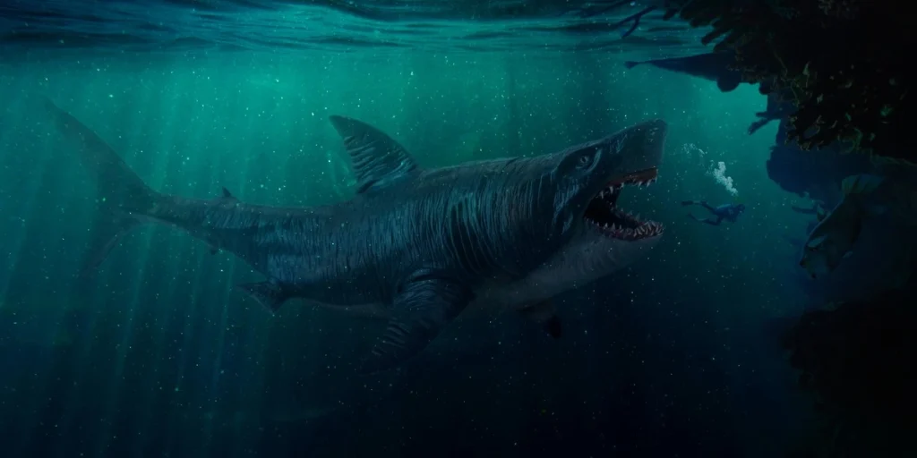 Megalodon, giant shark, kæmpehaj