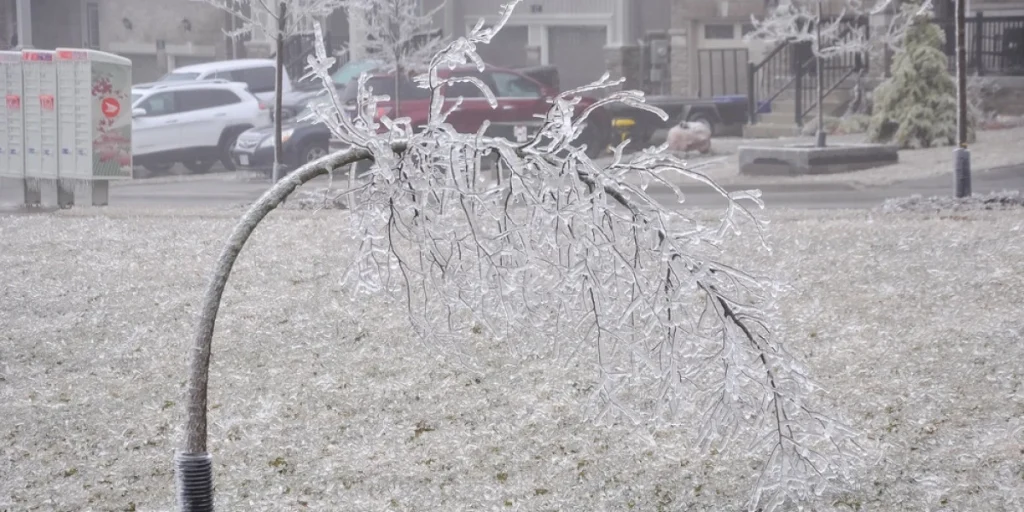 Bended,Tree,During,Freezing,Rain, isslag, winter, extremely cold, kaldt, koldt, vinter