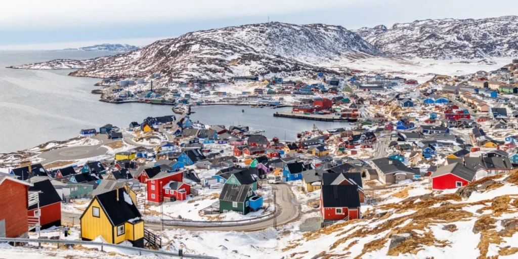 Winter,Qaqortoq,Snow-covered,Streets, Qaqortoq, Kujalleq, Grønland, Greenland