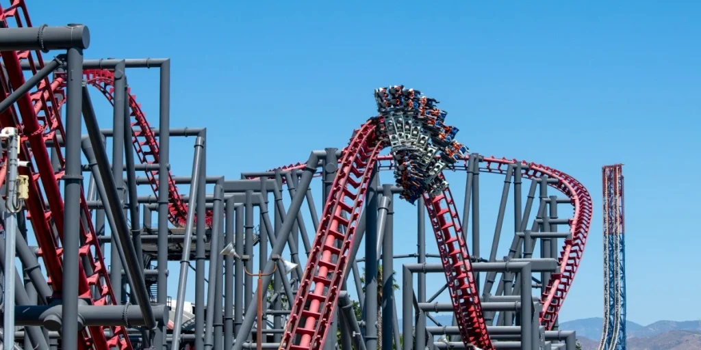 Six Flags, Magic Kingdom, California, X2, Rollercoaster, forlystelsespark, amusement park