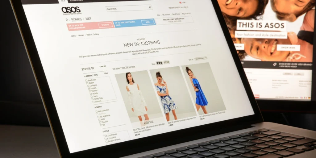 Asos,Website,webshop, nettbutikk, online shopping